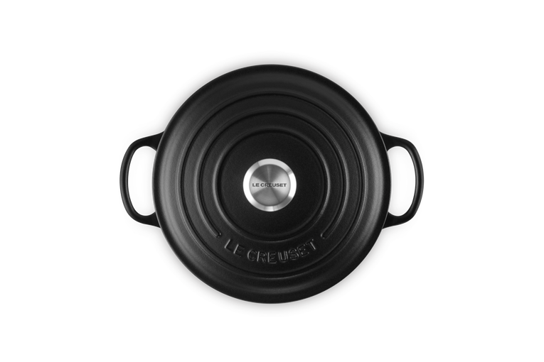 Cast Iron Round Casserole with Black Interior