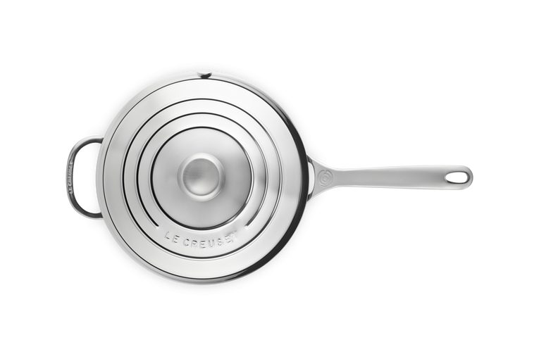 Signature Stainless Steel Non-Stick Chef's Pan with Lid and Helper Handle