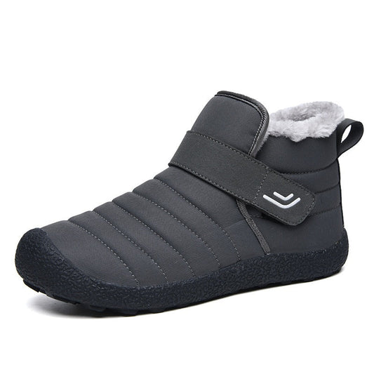 (Limited Time 49% Discount Event) Men's Winter Warm Waterproof Non-slip Velcro Cotton Shoes Wide Toe Orthopedic Arch Support Slip-on Cotton Shoes
