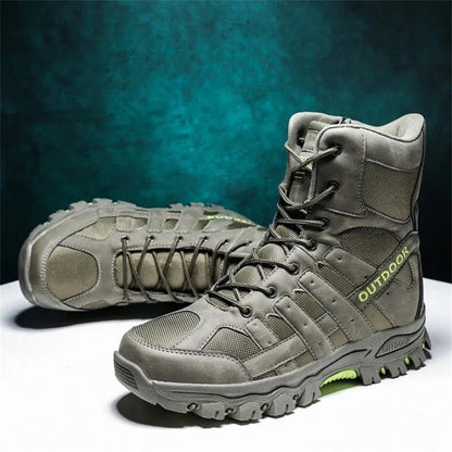 Men's Lightweight  Breathable Durable Anti-slip Hiking Boots Combat Army Boots Work Boots