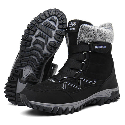 (Limited Time 49% Discount Event) Men's Orthopedic Arch Support Wide Toe Snow Boots Non-slip Waterproof Cold Warm Hiking Boots