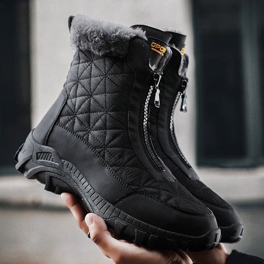 (Limited Time 70% Discount Event) Men's 2024 Winter New Wide Toe Ankle Support Orthopedic Arch Support Snow Boots Warm Waterproof Non-slip Anti-puncture Hiking Boots