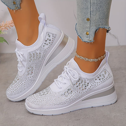🔥Last Day Promotion 70% OFF - Women's Casual Fashion Breathable Rhinestone-Embellished Orthopaedic Sneakers