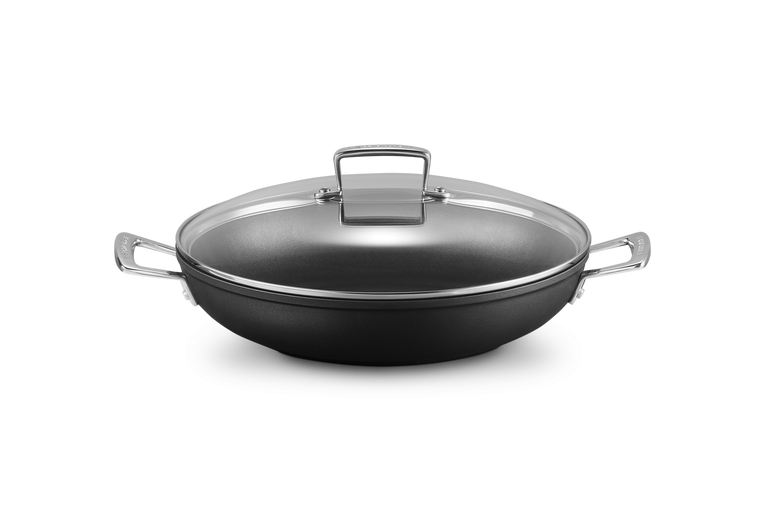 Toughened Non-Stick Shallow Casserole with Glass Lid