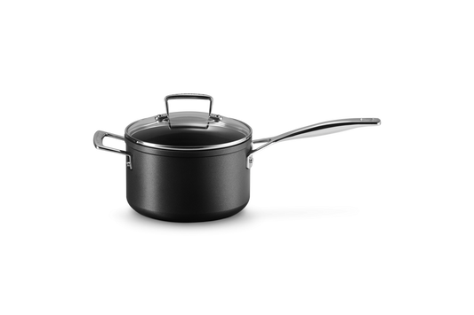Toughened Non-Stick Saucepan with Glass Lid and Helper Handle