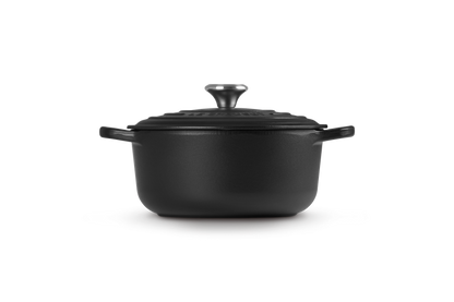 Cast Iron Round Casserole with Black Interior