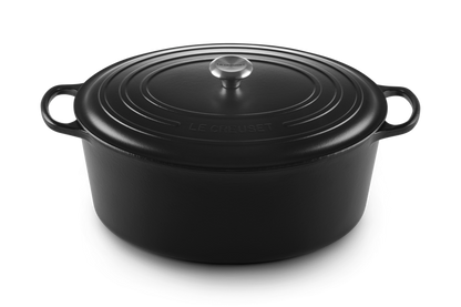 Cast Iron Oval Casserole with Black Interior