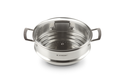 Stainless Steel Large Multi-steamer with Glass Lid