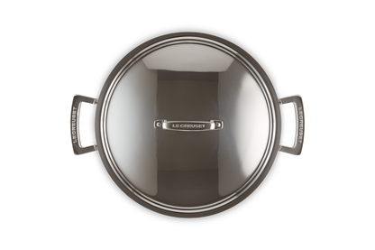 3-ply Stainless Steel Shallow Casserole with Lid