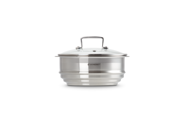Stainless Steel Multi-steamer with Glass Lid
