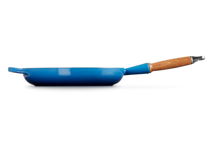 Cast Iron Frying Pan with Wooden Handle