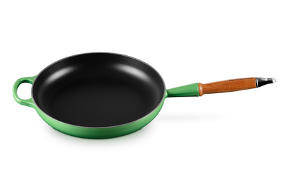 Cast Iron Frying Pan with Wooden Handle