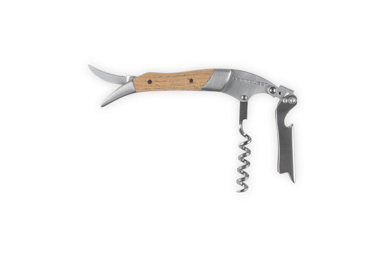 Premium Waiter's Corkscrew with Oak Wood Handle