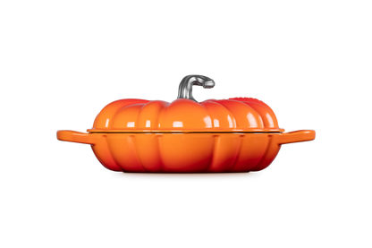 Cast Iron Pumpkin Shallow Casserole
