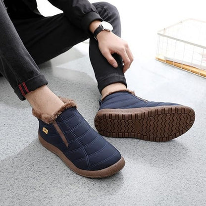 (Limited Time Discount 50% off)Men's Winter Warm Wide Head Arch Support Orthopedic Boots Lightweight Waterproof Non-slip Slip-On Boots