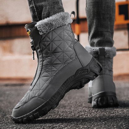 (Limited Time 70% Discount Event) Men's 2024 Winter New Wide Toe Ankle Support Orthopedic Arch Support Snow Boots Warm Waterproof Non-slip Anti-puncture Hiking Boots