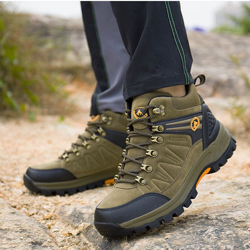 (⏰BLACK FRIDAY SPECIAL-70%OFF)Men's Mountaineering Orthopedic Ankle Support Hiking Boots Waterproof Non-Slip Wide Toe Tactical Boots