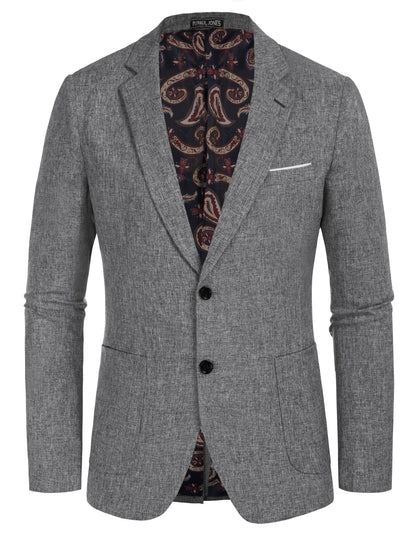 Men's Casual Sport Coat Blazer Two Buttons Lightweight Business Jackets