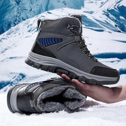 (Limited Time Event 49% OFF) Men’s Winter Waterproof and Cold Warm Snow Boots Orthopedic Arch Support Wide Toe Work Boots