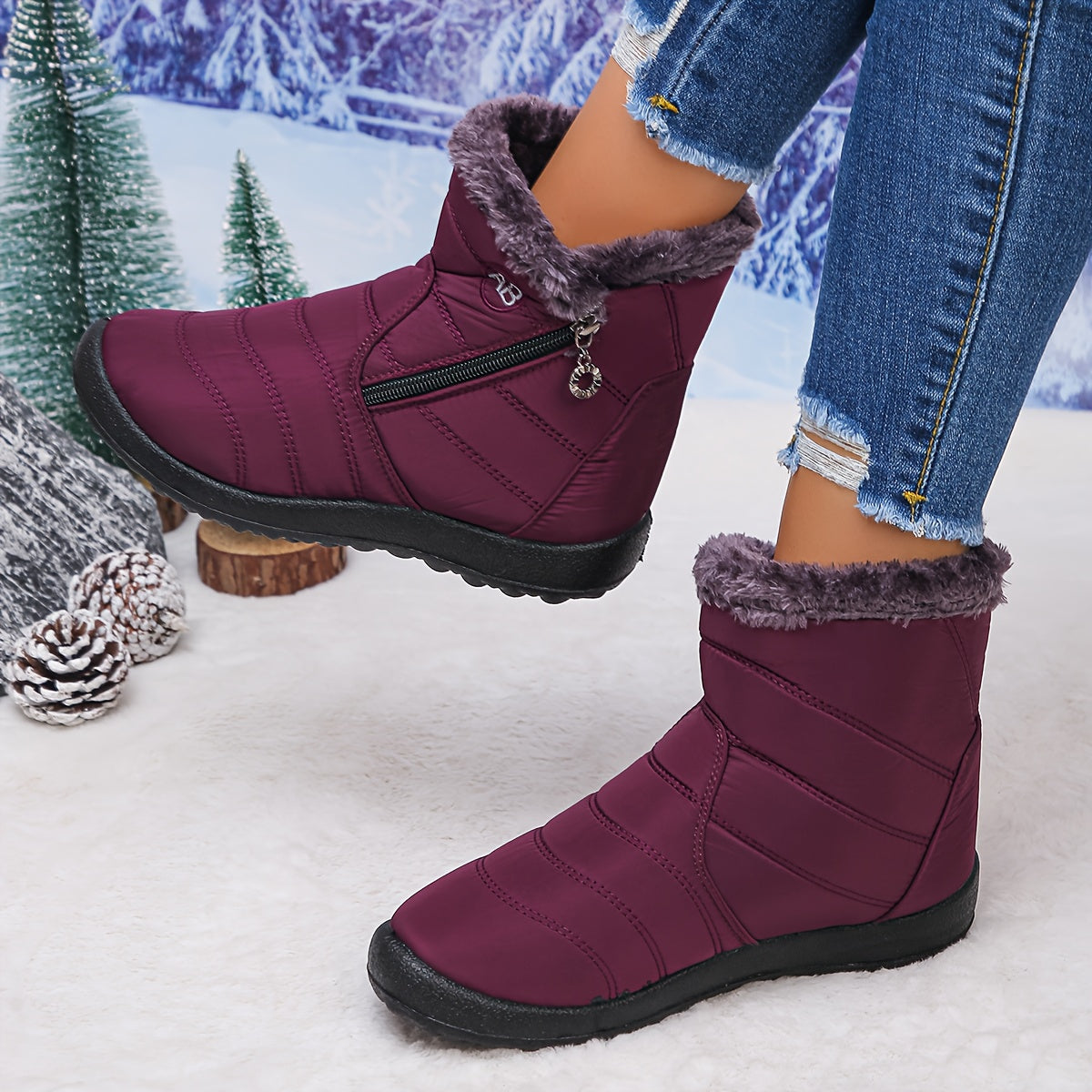 🔥Last Day Promotion 50% OFF - Women's Cozy Winter Waterproof Anti-Slip Orthopedic Boots