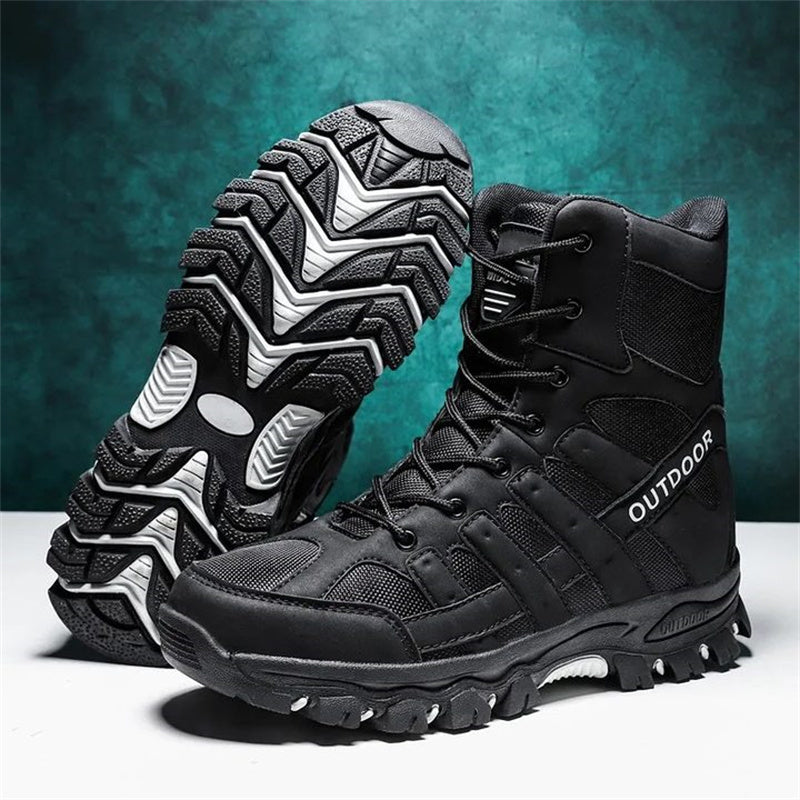 Men's Lightweight  Breathable Durable Anti-slip Hiking Boots Combat Army Boots Work Boots