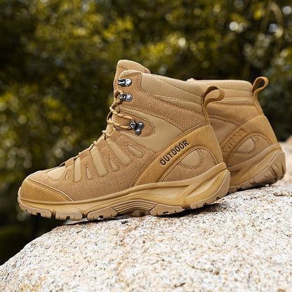 (⏰ Clearance Event 49% OFF) Men's High Top Wide Toe Arch Support Orthopedic Tactical Boots Comfortable Non-slip Durable Hiking Boots