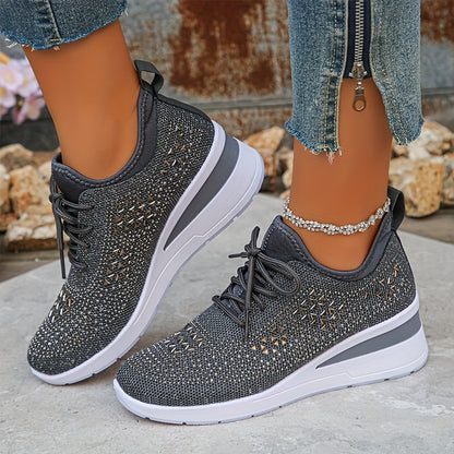 🔥Last Day Promotion 70% OFF - Women's Casual Fashion Breathable Rhinestone-Embellished Orthopaedic Sneakers