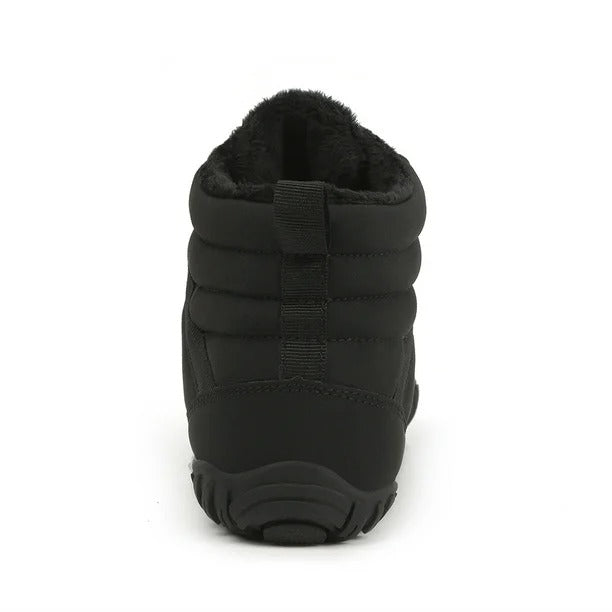 Men's Warm Fleece Barefoot Boots Wide Toe Orthopedic Support Snow Boots Waterproof Non-Slip Winter Boots