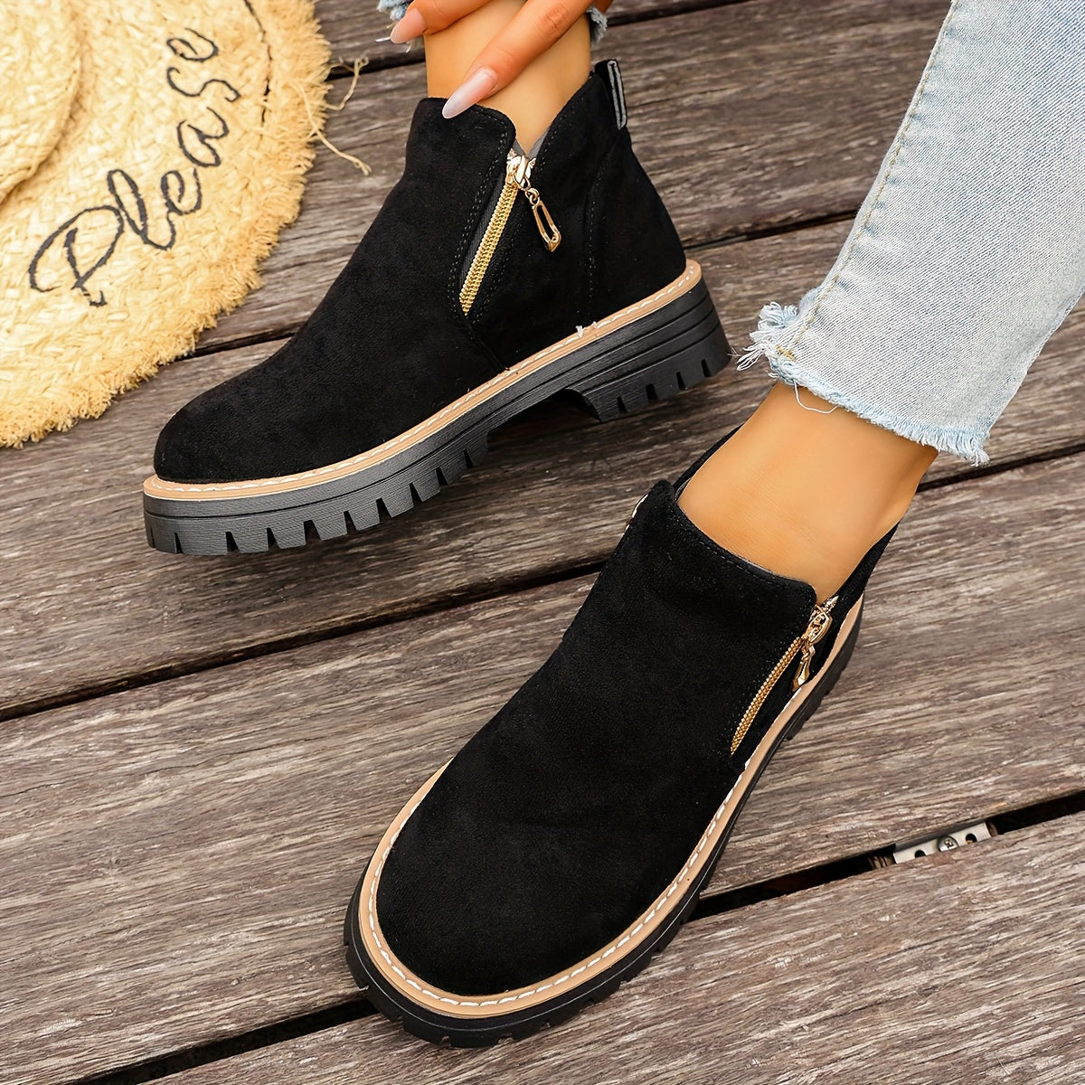 🔥Last Day Promotion 50% OFF - Women's Chunky Platform Ankle Boots