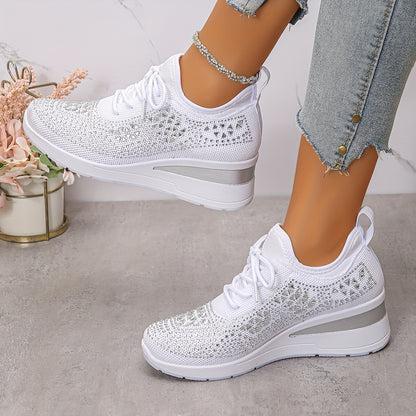 🔥Last Day Promotion 70% OFF - Women's Casual Fashion Breathable Rhinestone-Embellished Orthopaedic Sneakers