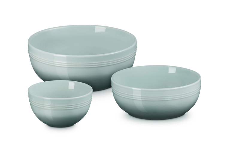 Stoneware Coupe Set of 3 Serving Bowls