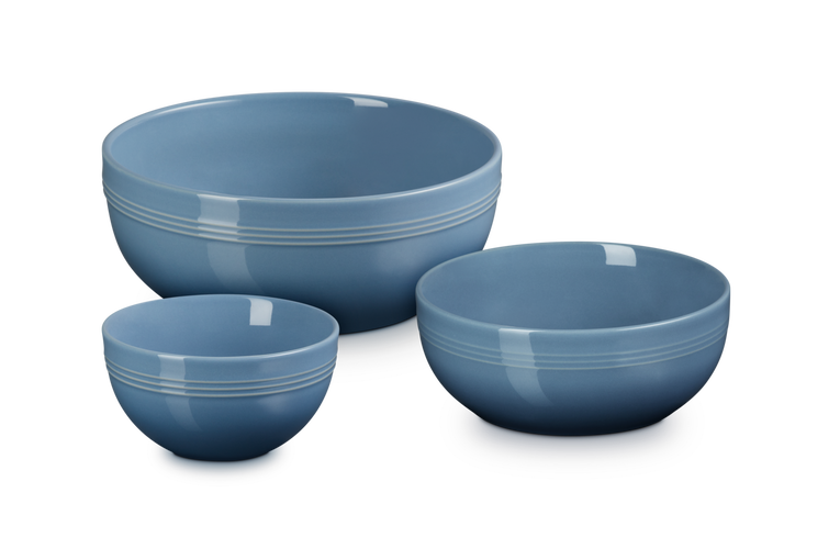 Stoneware Coupe Set of 3 Serving Bowls