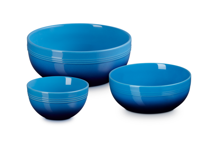 Stoneware Coupe Set of 3 Serving Bowls