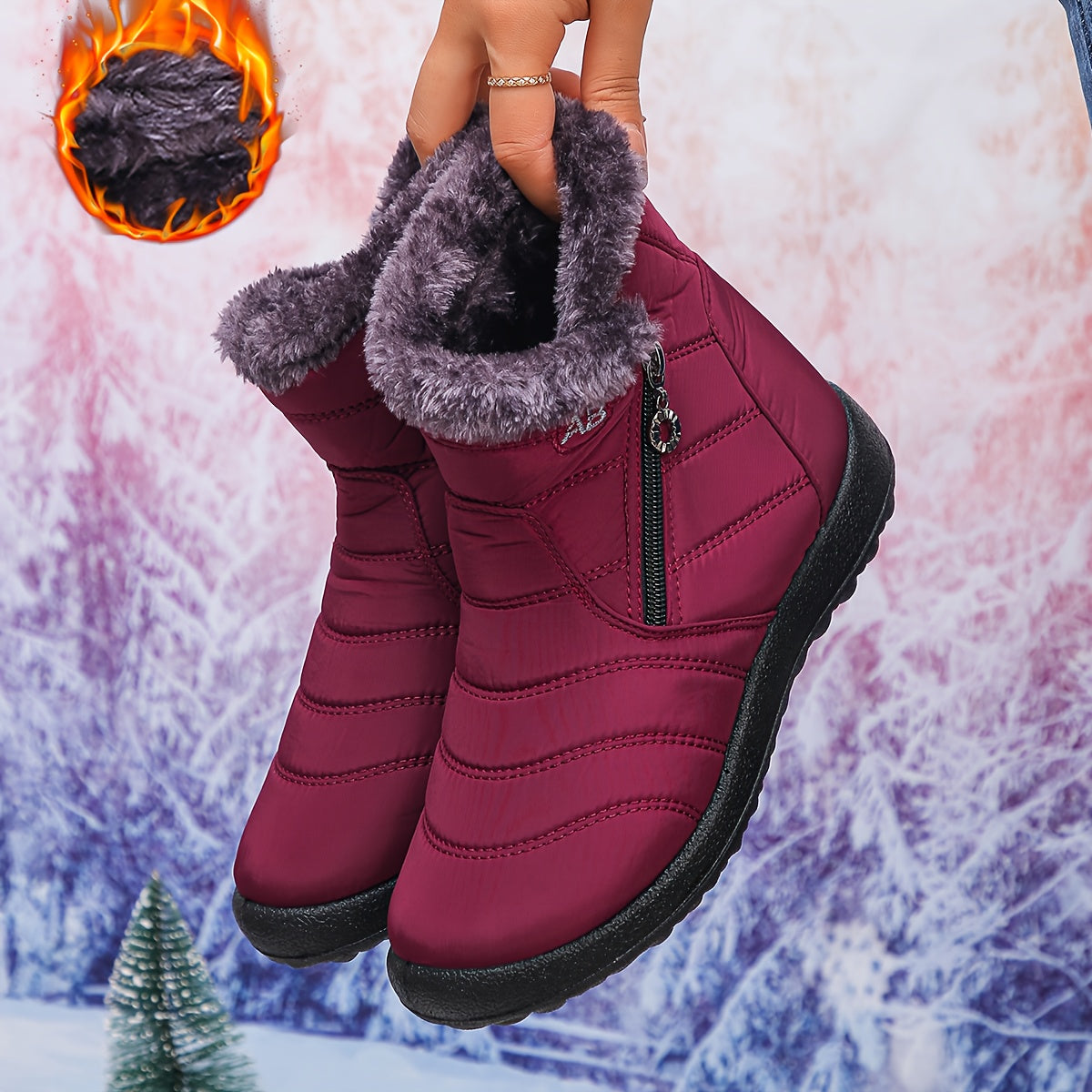 🔥Last Day Promotion 50% OFF - Women's Cozy Winter Waterproof Anti-Slip Orthopedic Boots