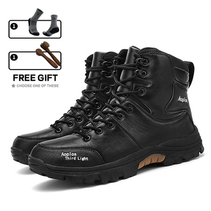(⏰Limited Time 70% Off Event) Men's Waterproof Non-slip Anti-puncture Hiking Boots Ankle Support Wide Toe Arch Support Orthopedic Work Boots