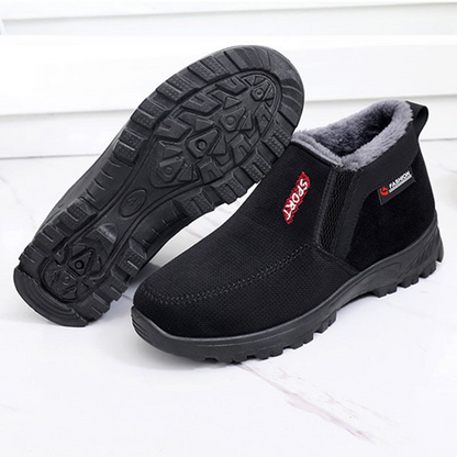 (Limited Time 70% Discount Event) Men's 2024 Winter New Waterproof And Non-Slip Slip-On Warm Cotton Shoes Correction Ankle Support Wide Toe Arch Support Sports Shoes