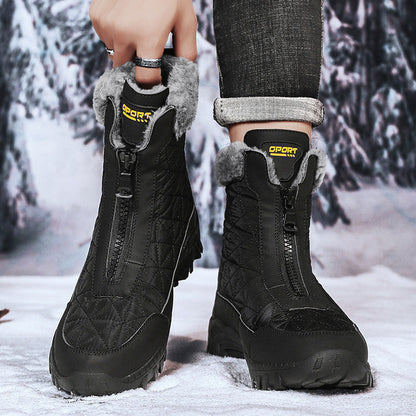 (Limited Time 70% Discount Event) Men's 2024 Winter New Wide Toe Ankle Support Orthopedic Arch Support Snow Boots Warm Waterproof Non-slip Anti-puncture Hiking Boots