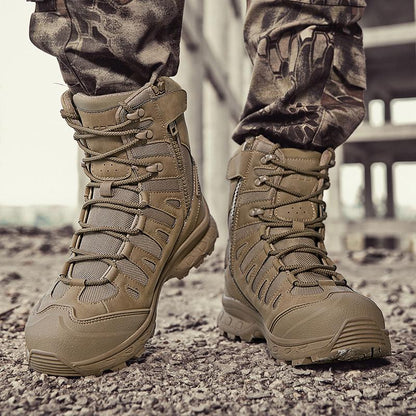 Men's Anti-Sprain Military Tactical Work Boots Waterproof Non-Slip Anti-Puncture Hiking Boots